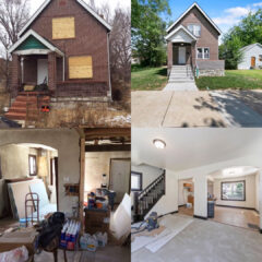 Before and After photos of a rehab project in St. Louis