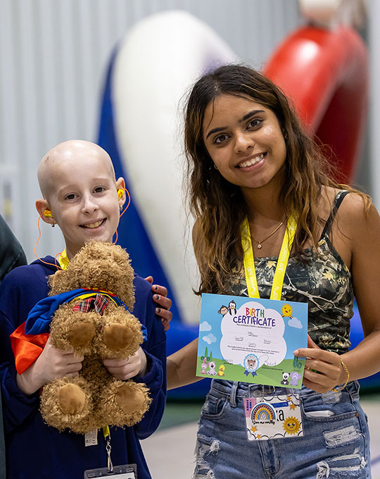 Photo: Camp Braveways. The stability of an Endowment with YouthBridge ensures children affected by cancer and (teen) counselors can share laughter, care, and courage.